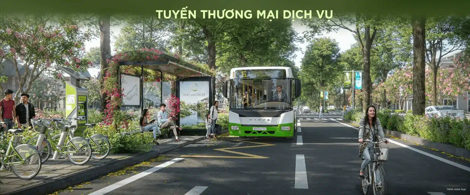 Eco Retreat mang đến trải nghiệm đô thị hiện đại với tuyến thương mại dịch vụ tiện nghi