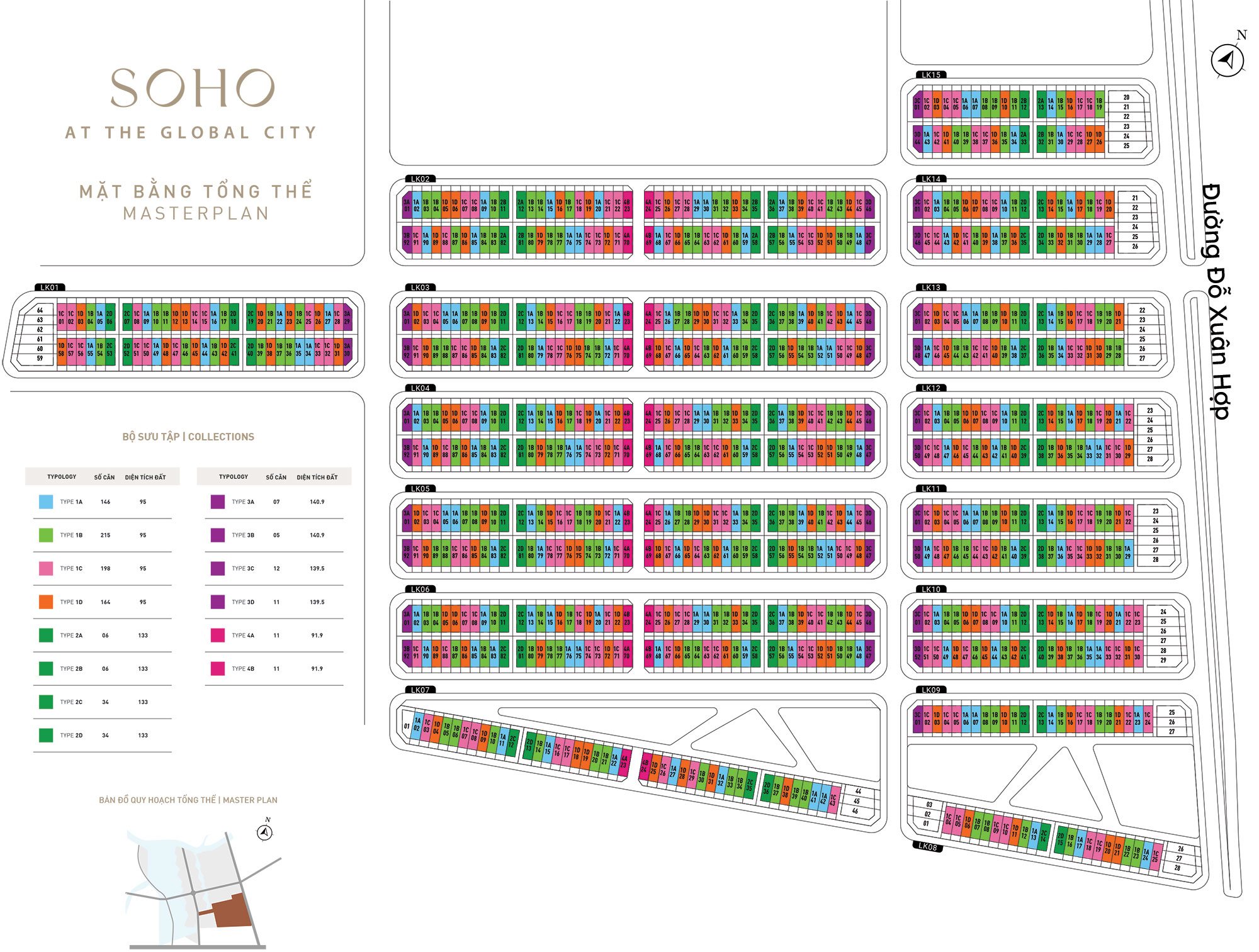 MẶT BẰNG KHU NHÀ PHỐ SOHO