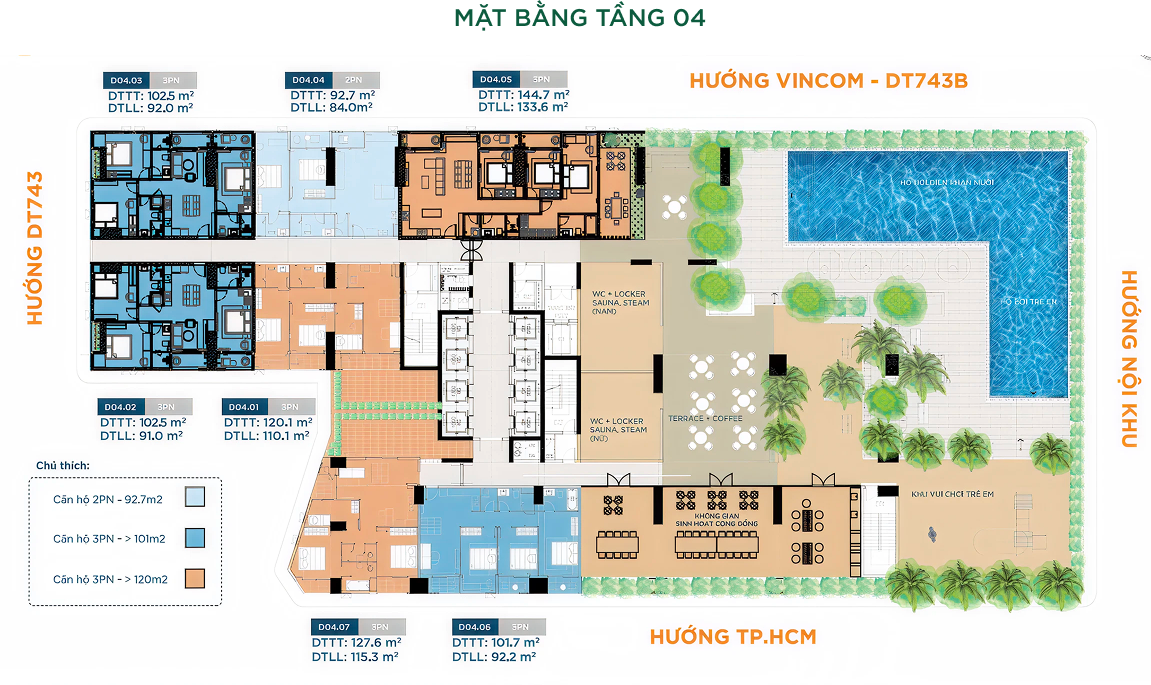 Mặt bằng tầng 4