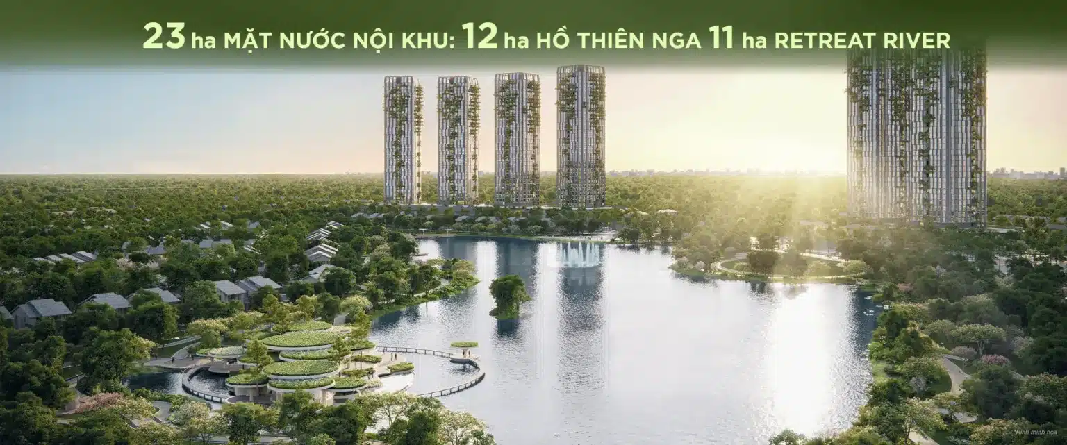 Toàn cảnh 23 ha mặt nước nội khu