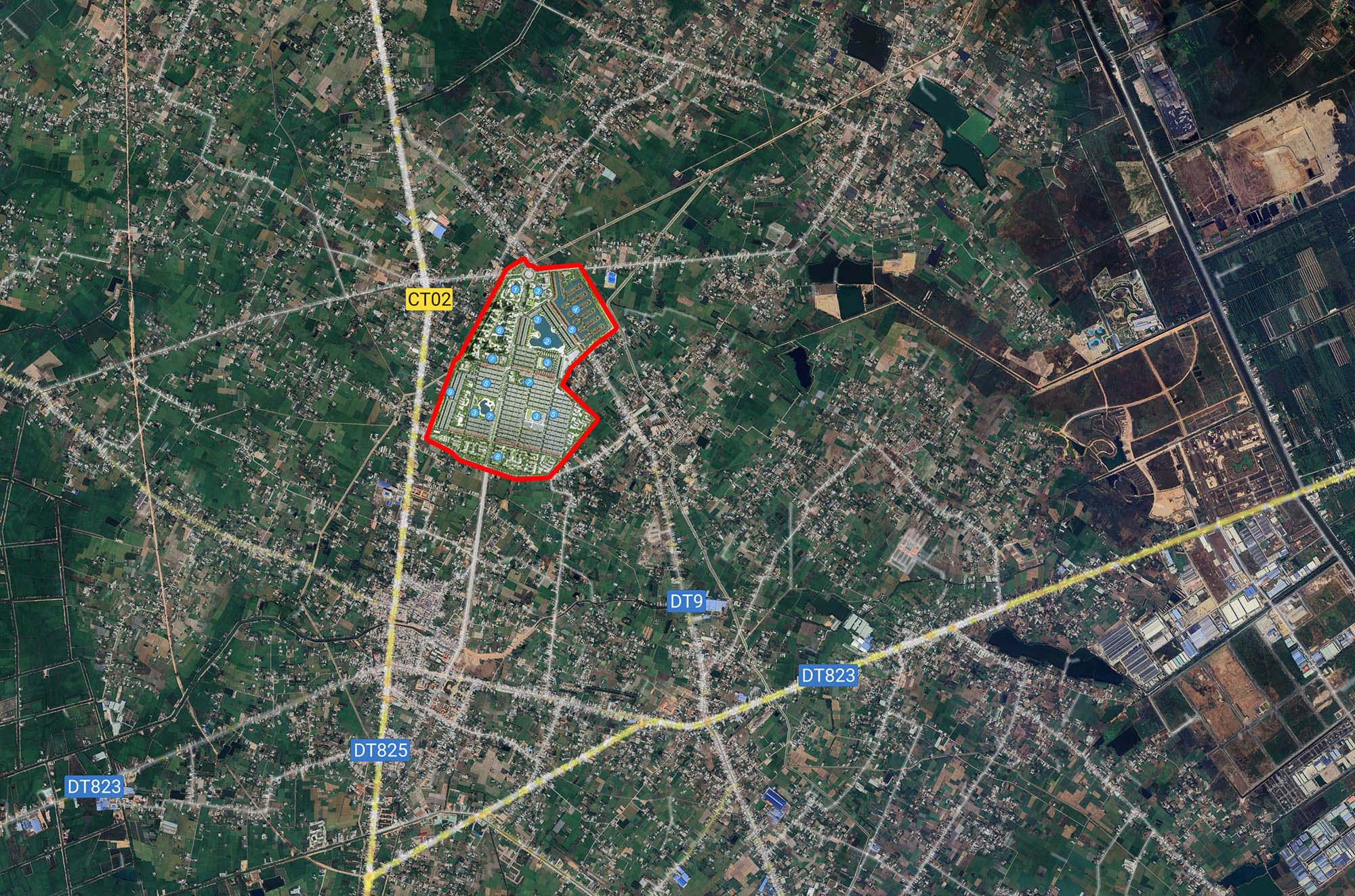 Vị trí dự án Vinhomes Green City Hậu Nghĩa