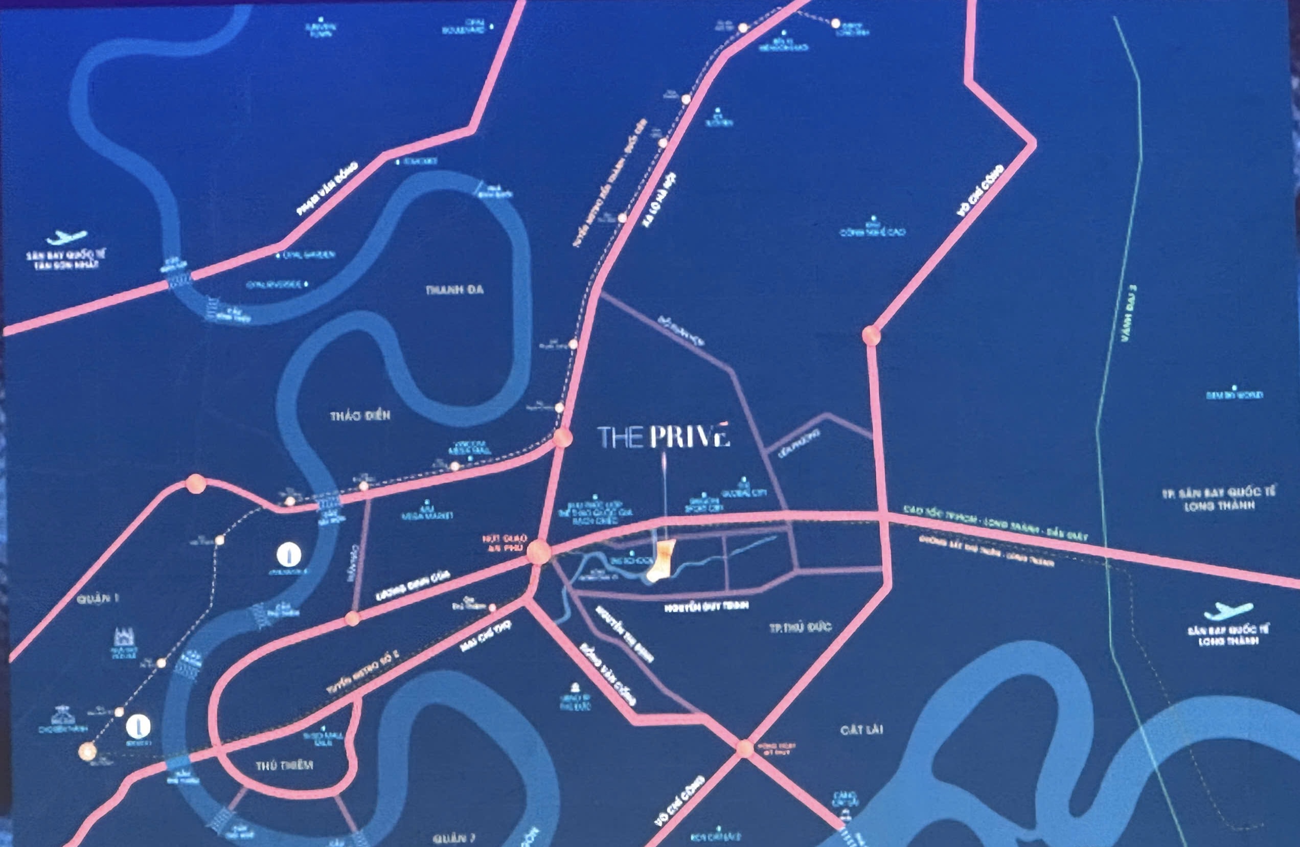 Vị trí dự án CĂN HỘ THE PRIVE QUẬN 2 ĐẤT XANH